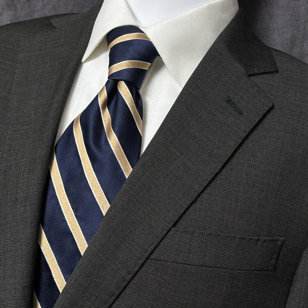 Brooks Brothers Sport Coat 40L Charcoal Gray Wool Explorer Classic Blazer Jacket
